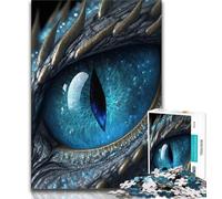 Jigsaw Puzzles for Teenagers Blue Dragon Eye Teenager Jigsaw,Family Activity Fun at Home Activities, Birthday Present,Travel Gifts (size 75x50cm)
