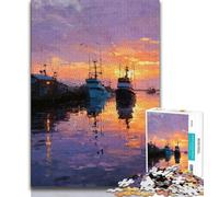 Jigsaw Puzzles for Teenagers Boat Oil Painting Teenager Puzzles,Educational Games Home Decoration Birthday Present, Gifts, Wall Art (size 75x50cm)