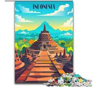 Jigsaw Puzzles for Teenagers Borobudur Serenity Challenging Game And Family Play for Is Ideal As A Gift for The Whole Family (38x26cm) 1000pcs