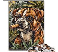 Jigsaw Puzzles for Teenagers Boxer Dog Smoking for And from 14 Years And over Hands-on Game Christmas Game Gifts 70x100cm