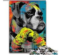 Jigsaw Puzzles for Teenagers Boxer Dog, Suitable for People Aged 14 And Above Educational Games Secret Santa Gifts (Size 26x38cm)