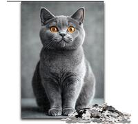 Jigsaw Puzzles for Teenagers British Shorthair Cat Family Game Stress Reliever Difficult Challenge Secret Santa Gifts (size 50x75cm)