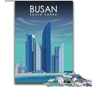 Jigsaw Puzzles for Teenagers Busan South Korea, Stress Relief with Fully Interlocking Randomly Shaped Pieces for And 14 Years Old 70x100cm