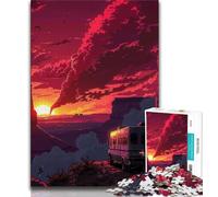 Jigsaw Puzzles for Teenagers Car at Sunset 1000 Piece Puzzle,Stress Reliever Staycation Kill Time Enhance Love between Couples 38x26cm