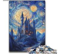 Jigsaw Puzzles for Teenagers Castle Under The Stars,Learning Educational Toys Family Games Educational Game for Birthday,Chrismas 38x52cm