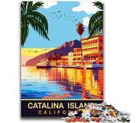Jigsaw Puzzles for Teenagers Catalina Waterfront 1000 Piece Puzzle,Stress Reliever Staycation Kill Time Enhance Love between Couples (26x38cm)