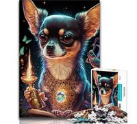 Jigsaw Puzzles for Teenagers Chihuahua Dog Teenager Jigsaw,Decompressing Intellectual Educational Toy Perfect Decoration 38x26cm