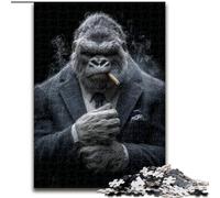 Jigsaw Puzzles for Teenagers Chimpanzee in Suit, Suitable for Ages 14 And Up Home Decor Deal As Gifts for The Whole Family (Size 50x75cm)
