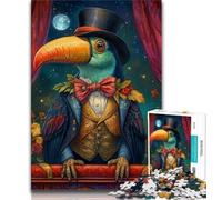 Jigsaw Puzzles for Teenagers Circus Toucan 1000 Piece Jigsaw,Educational Games Home Decoration Suitable for Desktop Decoration (size 75x50cm)