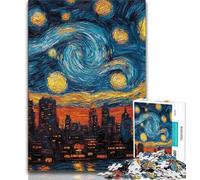 Jigsaw Puzzles for Teenagers City Under The Night Sky 1000 Pieces for Adults,Educational Stress Relief Toy Gifts for Friends And Family (size 75x50cm)