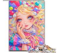 Jigsaw Puzzles for Teenagers Clown Girl, Toys Educational Games Stress Relieving Enhance Love between Couples (Size 26x38cm)