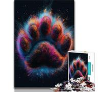 Jigsaw Puzzles for Teenagers Colored Dog Paw Puzzles for Adults,Stress Reliever Difficult Challenge Suitable for Desktop Decoration 26x38cm