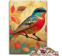 Jigsaw Puzzles for Teenagers Colorful Bird Teenager Puzzles,Stress Reliever Staycation Kill Time Wishlist with Santa Claus (75x50cm)