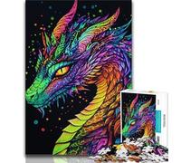 Jigsaw Puzzles for Teenagers Colorful Flying Dragon Puzzles,Challenging Game Gifts for Is Ideal As A Gift for The Whole Family 26x38cm