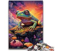 Jigsaw Puzzles for Teenagers Colorful Tree Frogs 1000 Piece Puzzle,Stress Reliever Staycation Kill Time Enhance Love between Couples (26x38cm)