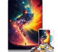 Jigsaw Puzzles for Teenagers Colors of Space Puzzles for Teenagers,Staycation Kill Time with Fully Interlocking Randomly Shaped Pieces (size 38x26cm)