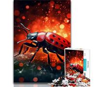 Jigsaw Puzzles for Teenagers Colourful Art Ladybird,Help The Brain Exercise Addictive Toys to Cultivate Patience Gift For Birthdays (75x50cm)
