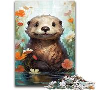 Jigsaw Puzzles for Teenagers Colourful Baby Otter Teenager Puzzles,for Educational Game Challenge Toy Deal As Gifts for The Whole Family (50x75cm)