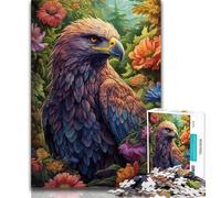 Jigsaw Puzzles for Teenagers Colourful Eagles Puzzles for Adults,Stress Reliever Difficult Challenge Suitable for Desktop Decoration 75x50cm
