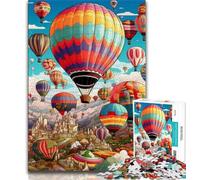 Jigsaw Puzzles for Teenagers Colourful Hot Air Balloons Puzzles for Adults,Challenging Family Activity Games DIY Toy for Home Wall Decor Gifts (size 75x50cm)