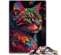 Jigsaw Puzzles for Teenagers Colourful Space Cats for And from 14 Years And over Hands-on Game Christmas Game Gifts 50x75cm