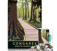 Jigsaw Puzzles for Teenagers Congaree Trail,Help The Brain Exercise Addictive Toys to Cultivate Patience Perfect Decoration (38x26cm)