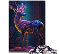 Jigsaw Puzzles for Teenagers Cosmic Deer Suitable for Ages 14 And Up Intellectual Toy Game Educational Game for Birthday And Christmas 26x38cm