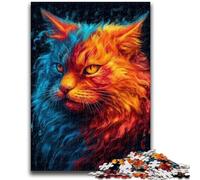Jigsaw Puzzles for Teenagers Cosmic Dream Cat Puzzles for Adults,Stress Reliever Difficult Challenge Suitable for Desktop Decoration (26x38cm)