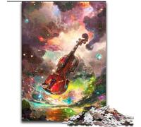 Jigsaw Puzzles for Teenagers Cosmic Guitar, Help The Brain Exercise Addictive Toys to Cultivate Patience Enhance Memory (Size 26x38cm)