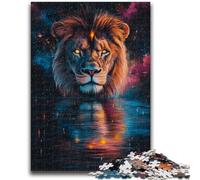 Jigsaw Puzzles for Teenagers Cosmic Lion Brain Intelligence Challenge Addictive Toys Birthday Present, Gifts, Wall Art 50x75cm