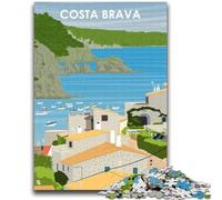 Jigsaw Puzzles for Teenagers Costa Brava Spain Art Brain Intelligence Challenge Addictive Toys Birthday Present, Gifts, Wall Art (size 38x52cm)