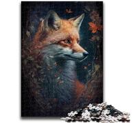 Jigsaw Puzzles for Teenagers Cute Art Fox Teenager Puzzles,for Educational Game Challenge Toy Deal As Gifts for The Whole Family (50x75cm)