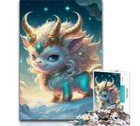 Jigsaw Puzzles for Teenagers Cute Dragon Baby 1000 Piece Puzzle,Stress Reliever Staycation Kill Time Enhance Love between Couples 38x26cm