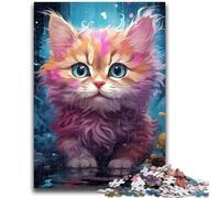 Jigsaw Puzzles for Teenagers Cute Kitten Teenager Puzzles,for Educational Game Challenge Toy Deal As Gifts for The Whole Family (50x75cm)