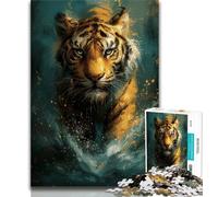 Jigsaw Puzzles for Teenagers Cute Little Yellow Tiger 1000 Pieces for Adults,Birthday Gift Idea for Adults, Family Game And Hobby 75x50cm