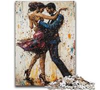 Jigsaw Puzzles for Teenagers Dancing Couple Learning Educational Toys Fun at Home Activities, Birthday Present,Travel Gifts 26x38cm