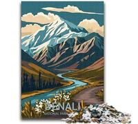 Jigsaw Puzzles for Teenagers Denali National Park 1000 Piece Puzzle,Stress Reliever Staycation Kill Time Enhance Love between Couples (26x38cm)