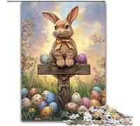 Jigsaw Puzzles for Teenagers Easter Bunny, for Age 14+ Suitable for Couples Fun at Home Activities, Birthday Present,Travel Gifts (Size 26x38cm)