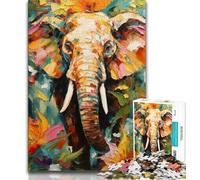 Jigsaw Puzzles for Teenagers Elephants Teenager Puzzles,for Educational Game Challenge Toy Deal As Gifts for The Whole Family 26x38cm
