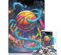 Jigsaw Puzzles for Teenagers Fantasy Basketball Teenager Jigsaw,for Educational Game Challenge Toy Deal As Gifts for The Whole Family 26x38cm