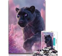 Jigsaw Puzzles for Teenagers Fantasy Black Panther Puzzles for Teenagers,Staycation Kill Time with Fully Interlocking Randomly Shaped Pieces (size 75x50cm)