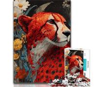 Jigsaw Puzzles for Teenagers Fantasy Cheetah 1000 Piece Jigsaw,Stress Reliever Staycation Kill Time Parent-child Interaction 26x38cm
