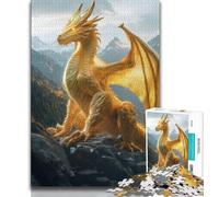 Jigsaw Puzzles for Teenagers Fantasy Flying Dragon,Learning Educational Toys Family Games Educational Game for Birthday,Chrismas 38x26cm