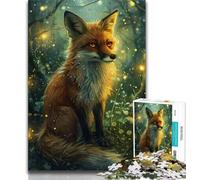 Jigsaw Puzzles for Teenagers Fantasy Fox,learning Educational Toys Fun at Home Activities,Birthday Present,Travel Gifts 38X26CM