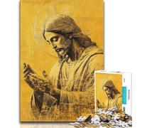Jigsaw Puzzles for Teenagers Fantasy Jesus,Brain Intelligence Challenge Addictive Toys Birthday Present,Gifts,Wall Art (38x26cm)