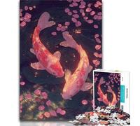 Jigsaw Puzzles for Teenagers Fantasy Koi 1000 Piece Jigsaw,Educational Games Home Decoration Suitable for Desktop Decoration (size 75x50cm)