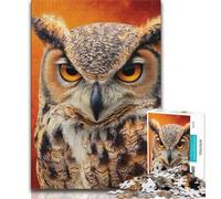 Jigsaw Puzzles for Teenagers Fantasy Owl 1000 Pieces for Adults,Family Entertainment Toys with Matching Poster And Trivia Sheet 38x26cm