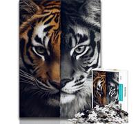Jigsaw Puzzles for Teenagers Fantasy Tiger Adult Jigsaw,Artistic Wall Decor & Birthday Gift Idea for Friends, Home Office (size 75x50cm)