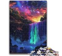 Jigsaw Puzzles for Teenagers Fantasy Waterfall Landscape Teenager Puzzles,for Educational Game Challenge Toy Deal As Gifts for The Whole Family (38x26cm)