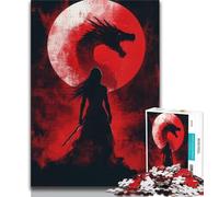 Jigsaw Puzzles for Teenagers Female Ninja Warrior 1000 Piece Puzzle,Educational Games Wall Decoration Unique Birthday And Xmas Gifts 38x26cm